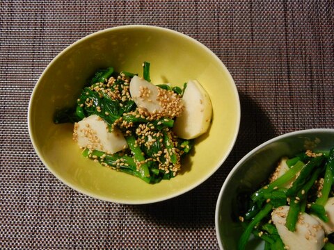 ほうれん草と長芋の胡麻和え